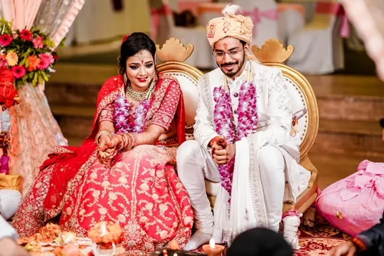 Rounak & Khusbu on their wedding day