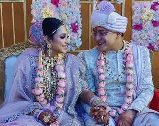 Abhishek & Priyanshi on their wedding day