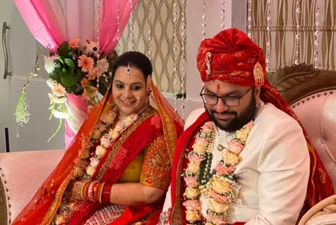 Kunal & Kanupriya on their wedding day