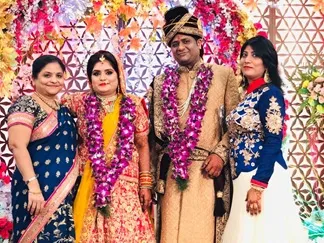 Vishal & Dipika on their wedding day