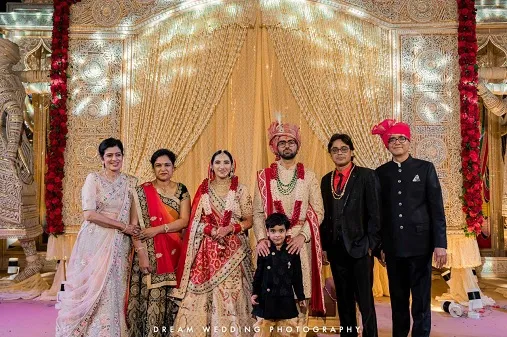 Yashwardhan & Avya on their wedding day