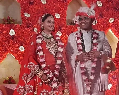 Chetan & Priyanka on their wedding day