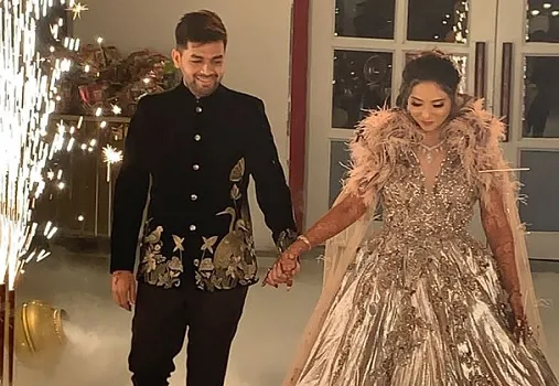 Mehul & Anushree on their wedding day