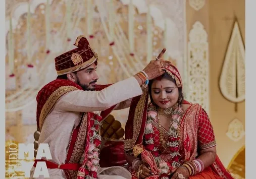 Nerav & Riya on their wedding day