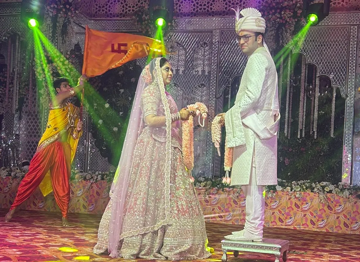 Puneet & Riddhi on their wedding day